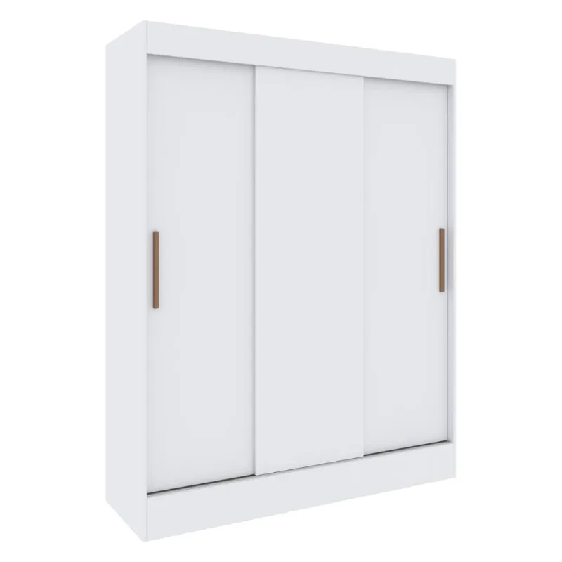 Guarda-Roupa 3 Portas Correr 2 Gavetas Flórida Multimóveis CR4142 Branco - Multimóveis