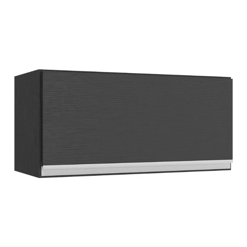 Armário Aéreo Cozinha 70 cm 1 Porta Basculante Veneza Multimóveis MP3681.898 Preto/Branco - Multimóveis
