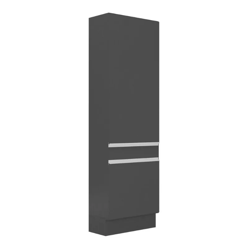 Paneleiro com Rodapé 2 Portas Veneza Multimóveis MP2121.898 Preto/Branco - Multimóveis