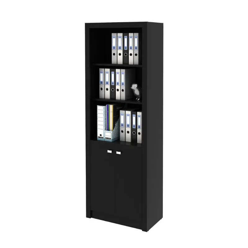 Armário Escritório com 2 Portas Multimóveis CR25020 Preto - Multimóveis