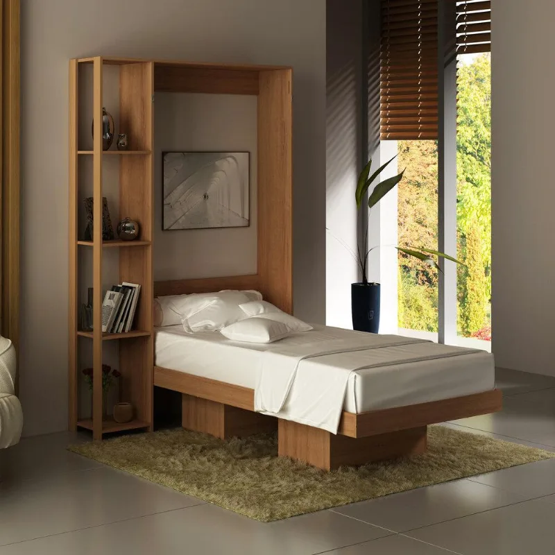 Cama Articulada Solteiro para Colchão 88 x 188 cm Multimóveis CR35033 Amendoa - Multimóveis