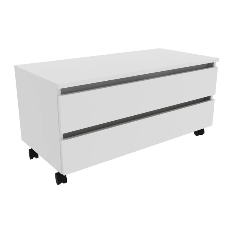 Gabinete Banheiro 2 Gavetas com Rodízios 80cm Multimóveis CR10083 Branco - Multimóveis