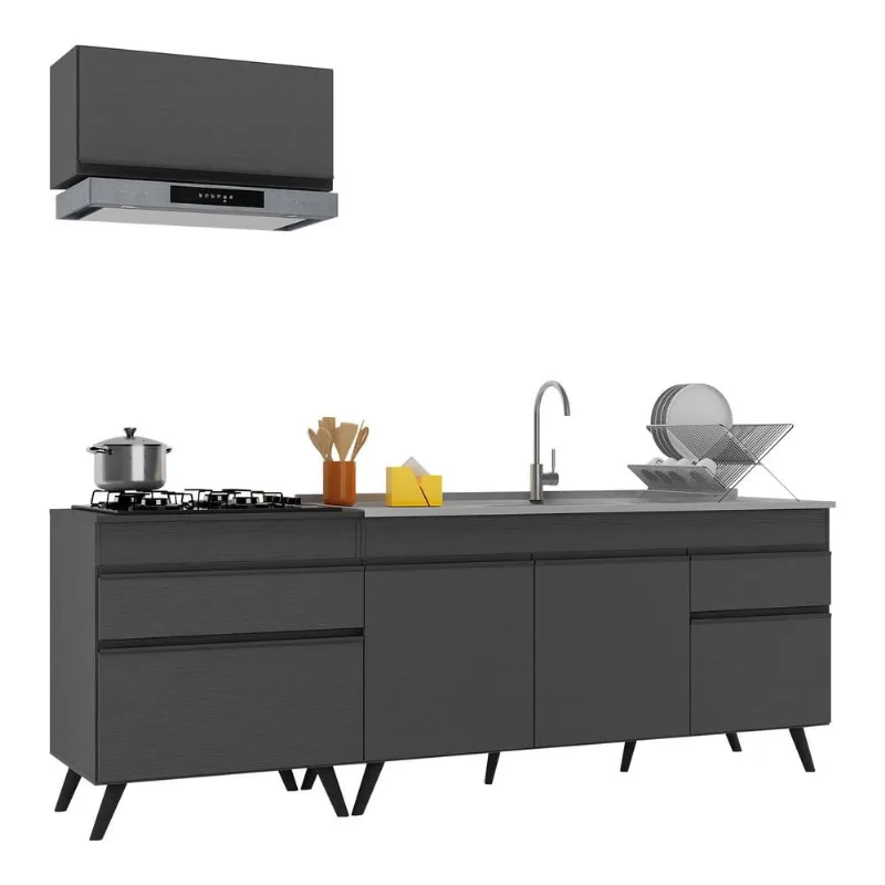 Armário de Cozinha Compacta 220cm Veneza Multimóveis V2074