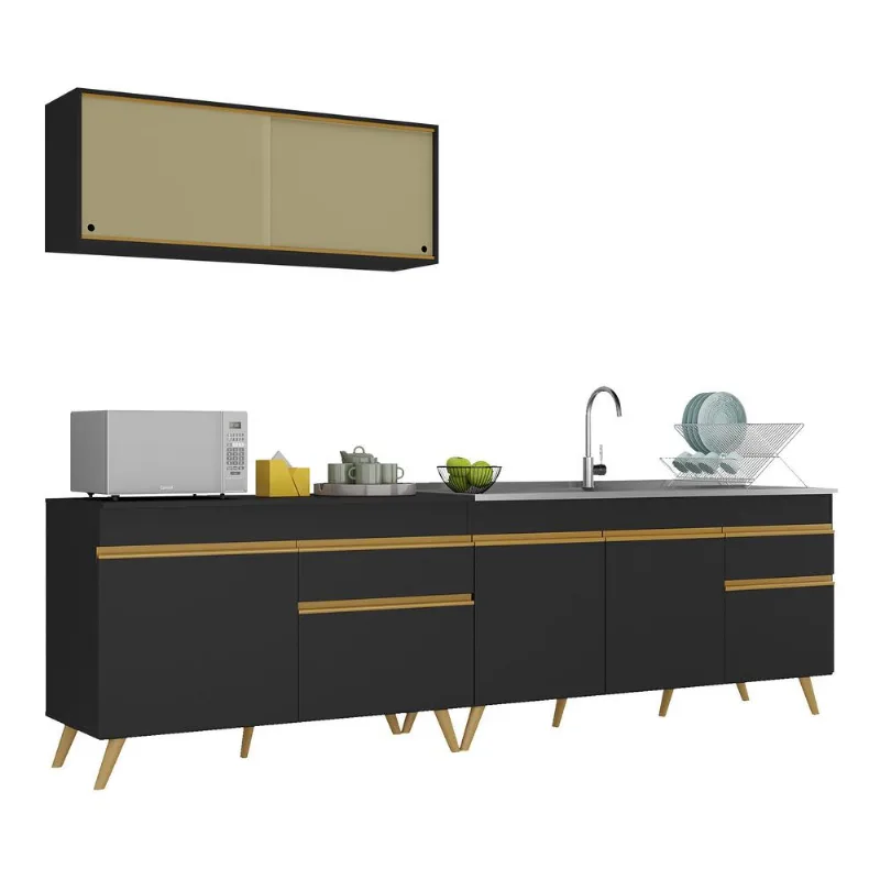 Armário de Cozinha Compacta 270cm Veneza Multimóveis V2077