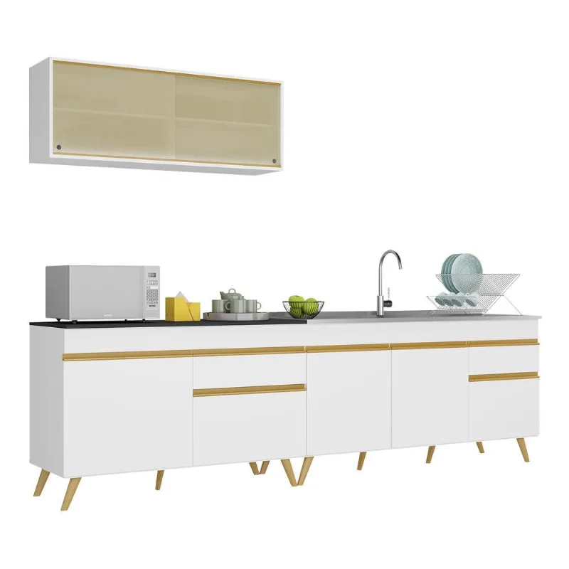Armário de Cozinha Compacta 270cm Veneza Multimóveis V2077