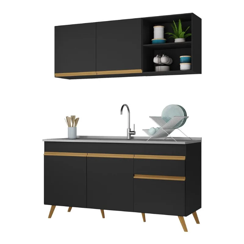 Armário de Cozinha Compacta 150cm Veneza Multimóveis V2079 - Multimóveis