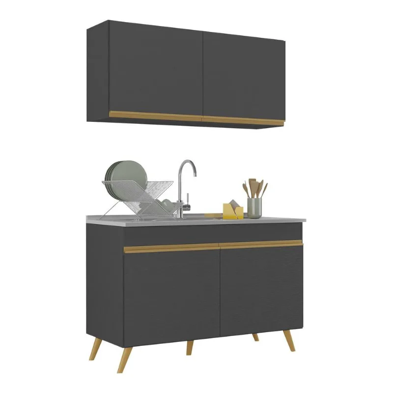 Armário de Cozinha Compacta 120cm Veneza Multimóveis V2141 - Multimóveis