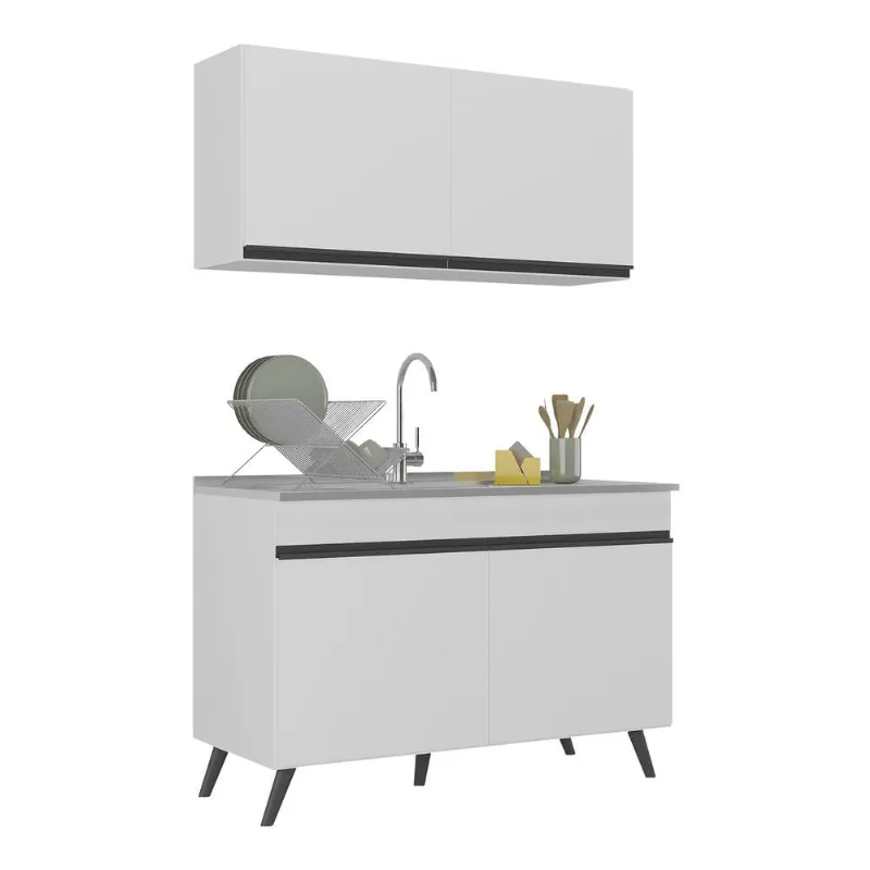 Armário de Cozinha Compacta 120cm Veneza Multimóveis V2141 - Multimóveis