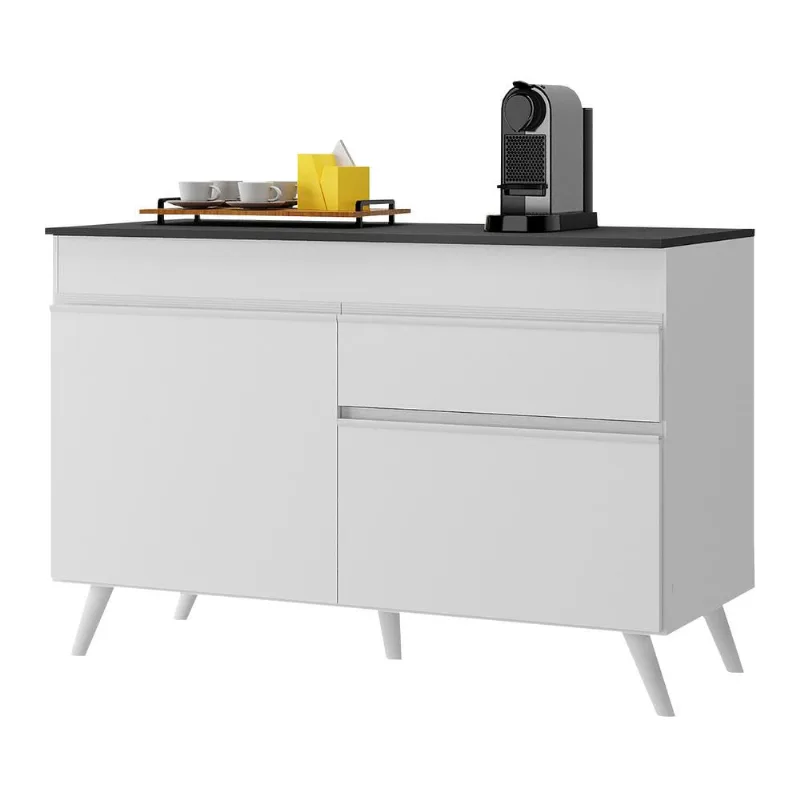 Balcão Cozinha 120cm 2 Portas 1 Gaveta Veneza Multimóveis V3680 - Multimóveis