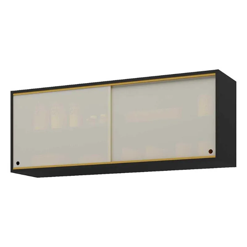 Armário de Cozinha Aéreo 120cm 2 Portas Vidro Veneza Multimóveis V3683 - Multimóveis