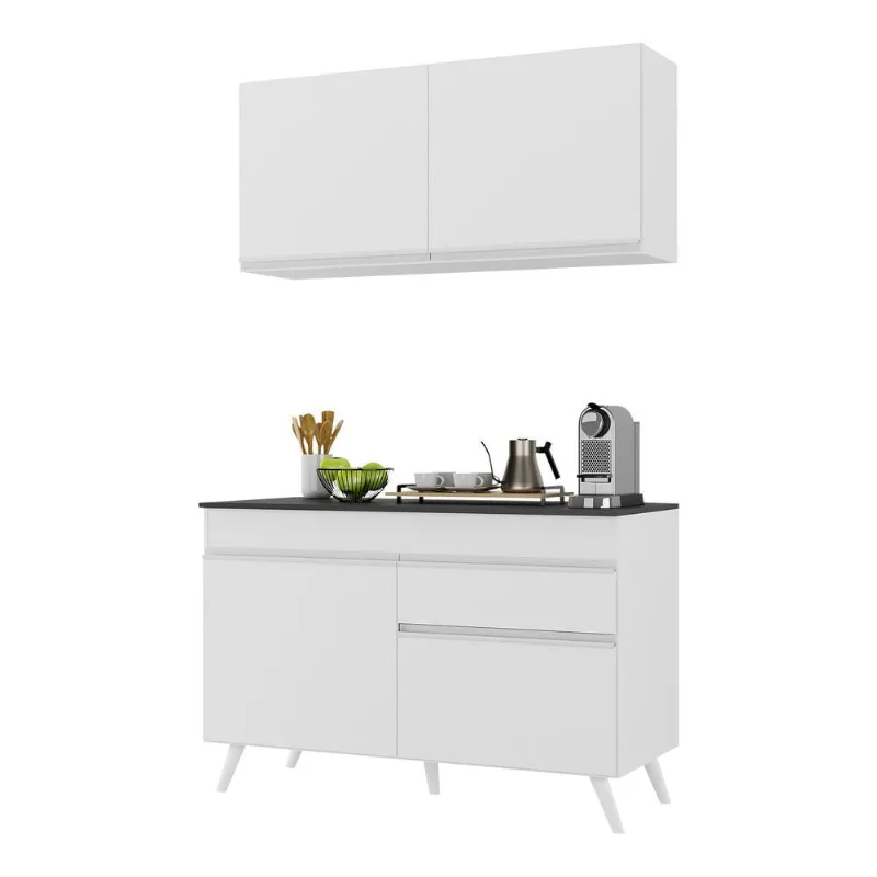 Armário de Cozinha Compacta 120cm Veneza Multimóveis V3687 - Multimóveis