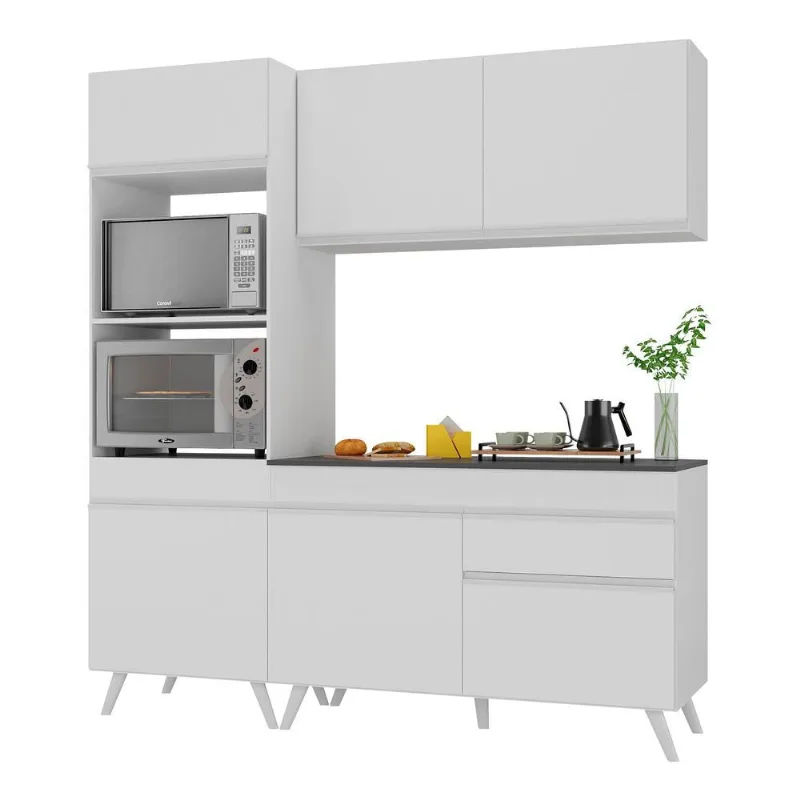 Armário de Cozinha Compacta 182cm Veneza Multimóveis V3694 - Multimóveis