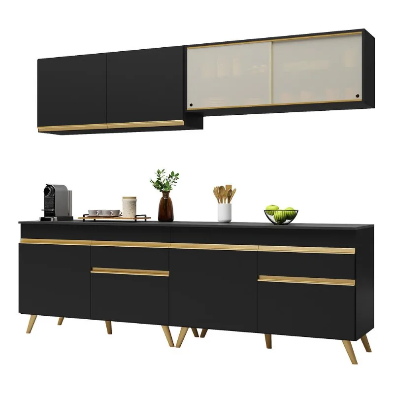 Armário de Cozinha Compacta 240cm Veneza Multimóveis V3696