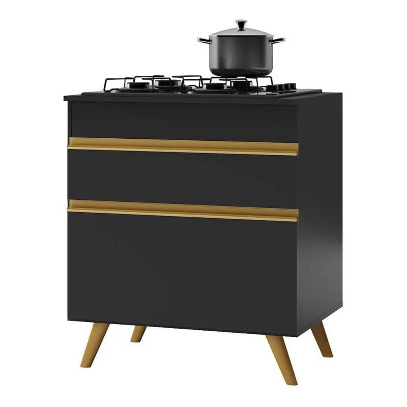 Balcão Cozinha para Cooktop 70cm 1 Porta 1 Gaveta Veneza Multimóveis V3706 - Multimóveis