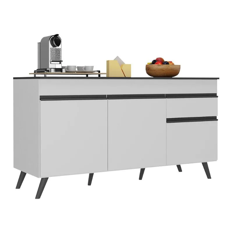 Balcão Cozinha Gabinete Pia 150cm 3 Portas 1 Gaveta Veneza Multimóveis V3740 - Multimóveis