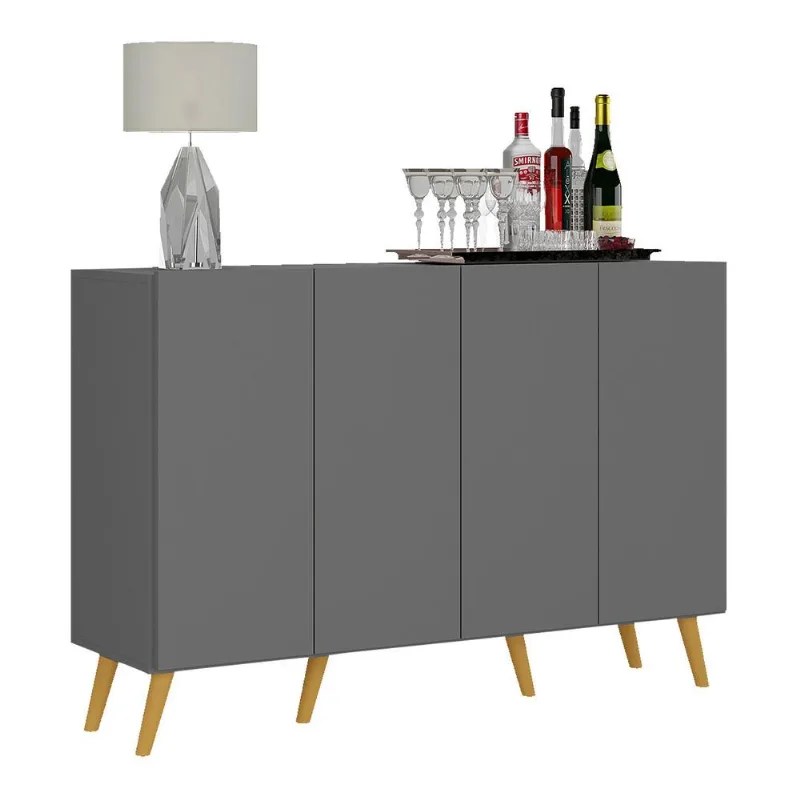 Aparador Buffet 4 Portas Retrô Veneza Multimóveis V3556 - Multimóveis