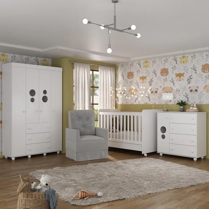 Quarto Completo+Colchão E Poltrona Mp4091 - Multimóveis