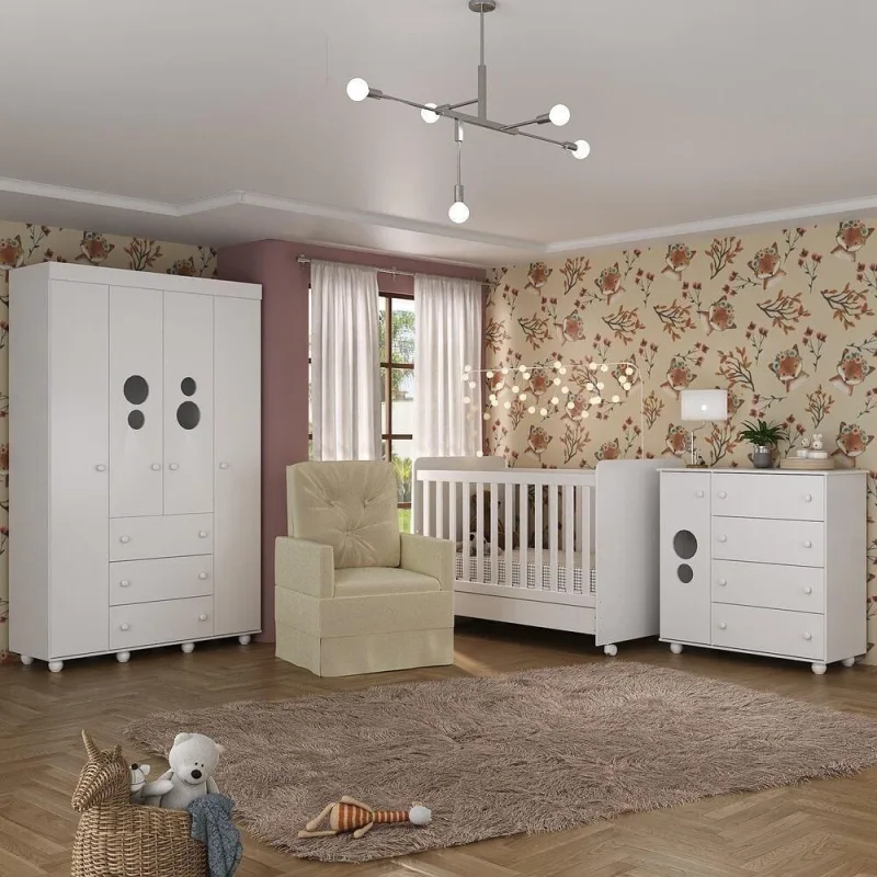 Quarto Completo+Colchão E Poltrona  Mp4091 - Multimóveis