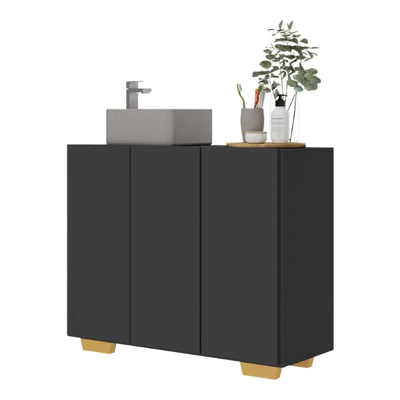 Gabinete Banheiro 3 Portas 90cm Multimóveis V5031