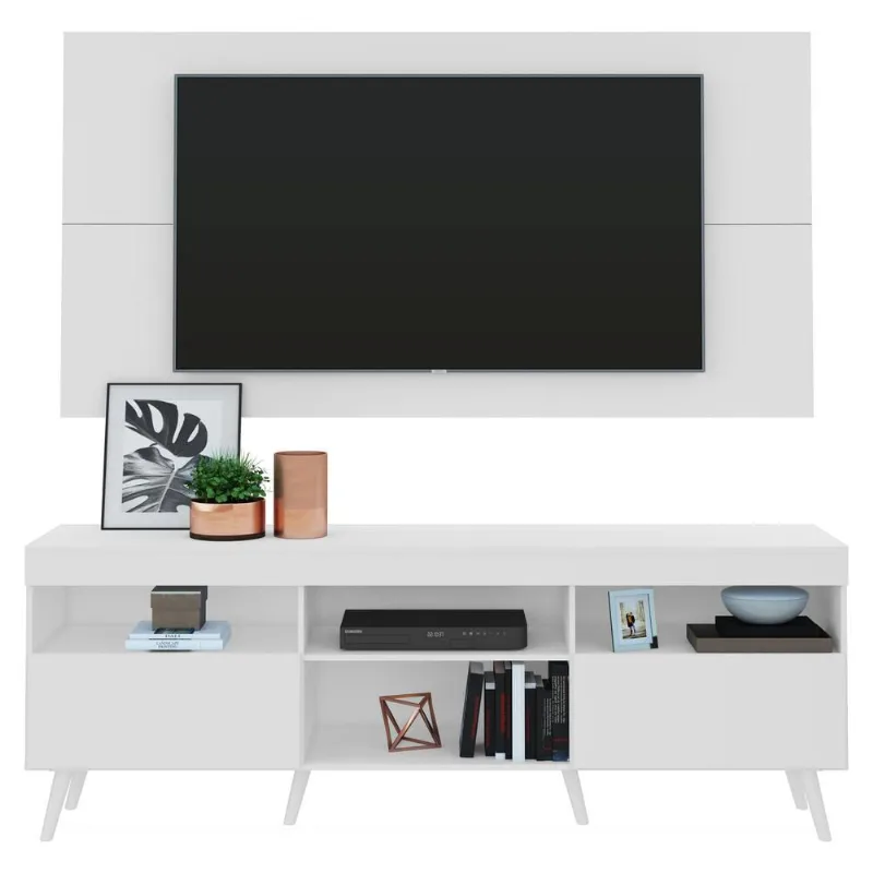 Rack com Painel e Suporte TV 65" Retrô Flórida Multimóveis V3134