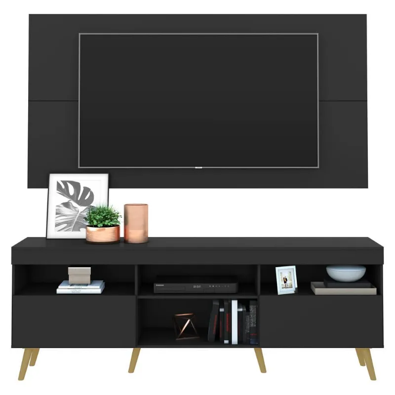 Rack com Painel e Suporte TV 65" Retrô Flórida Multimóveis V3134 - Multimóveis