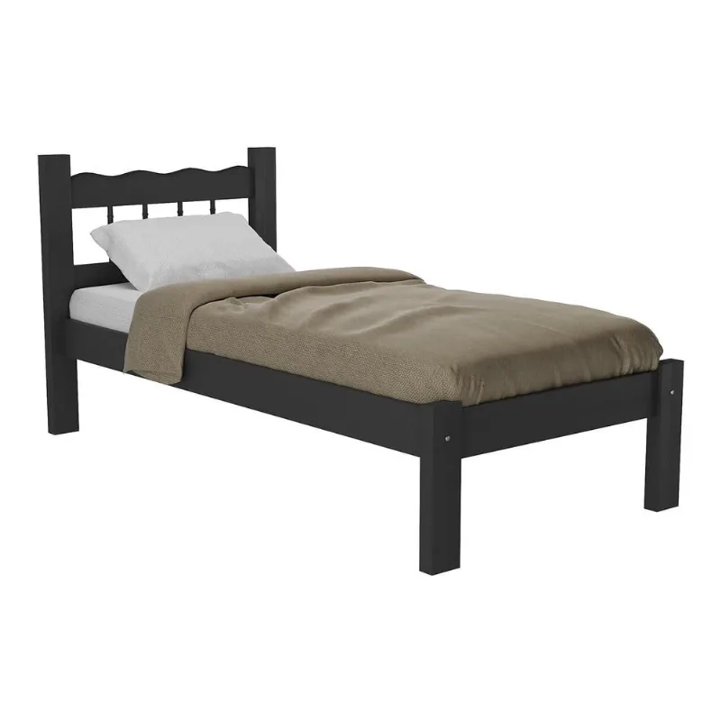Cama Solteiro Madeira Maciça para Colchão 78/88 x 188cm Madri Multimóveis VCR4141