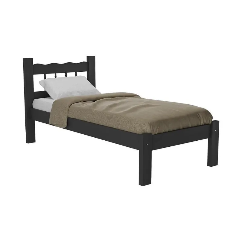 Cama Solteiro Com Colchão Madri Multimóveis Vcr4161 Preto - Multimóveis