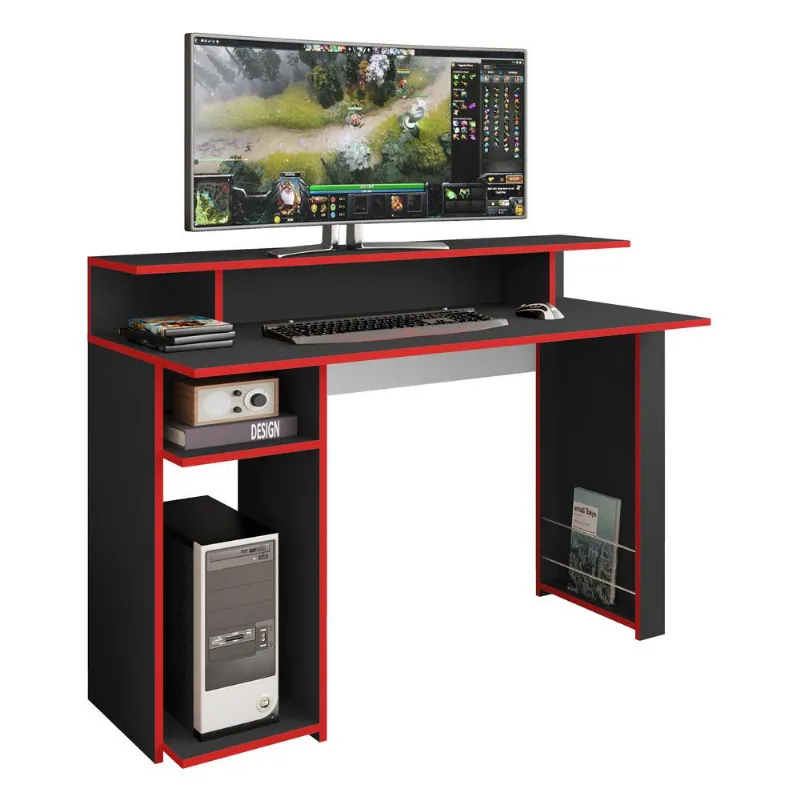 Mesa Gamer com 1 Porta Revistas Multimóveis CR25236 - Multimóveis