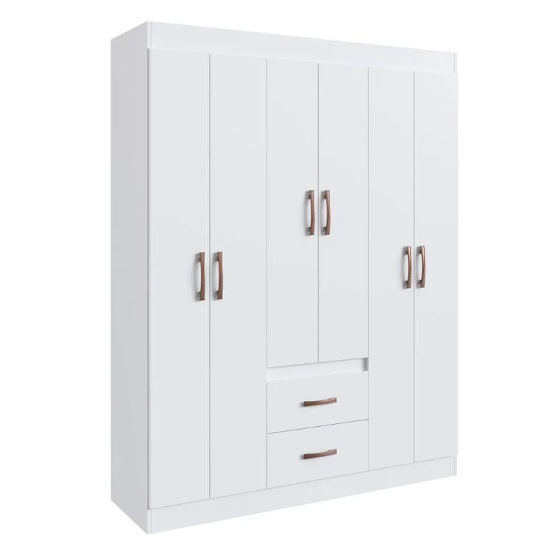 Guarda-Roupas 6 Portas 2 Gavetas Multimóveis CR35111 - Multimóveis