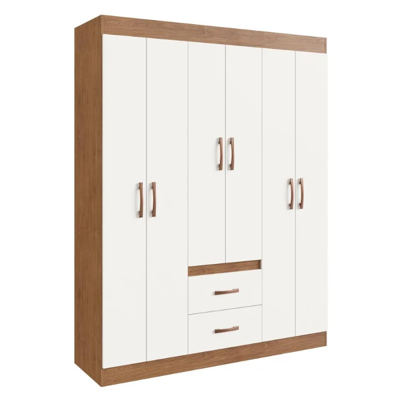 Guarda-Roupas 6 Portas 2 Gavetas Multimóveis CR35115