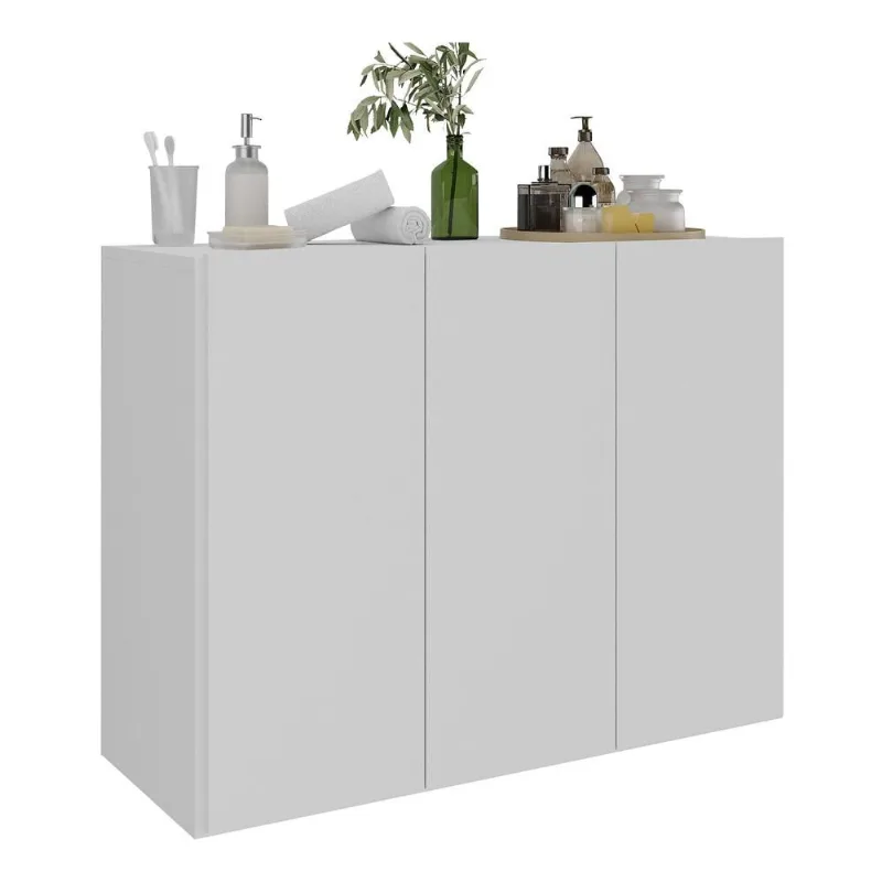 Balcão Multiuso Organizador para Banheiro 3 Portas 90cm Multimóveis MP5039 - Multimóveis