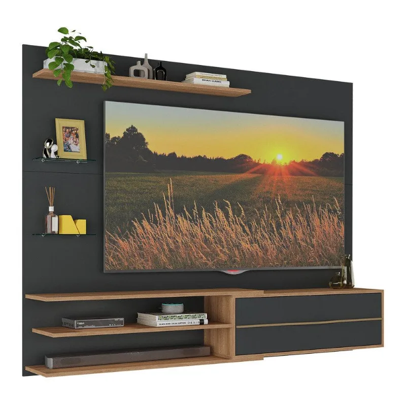 Painel para TV até 65 Polegadas 1 Porta e Prateleiras Multimóveis MP1064 - Multimóveis