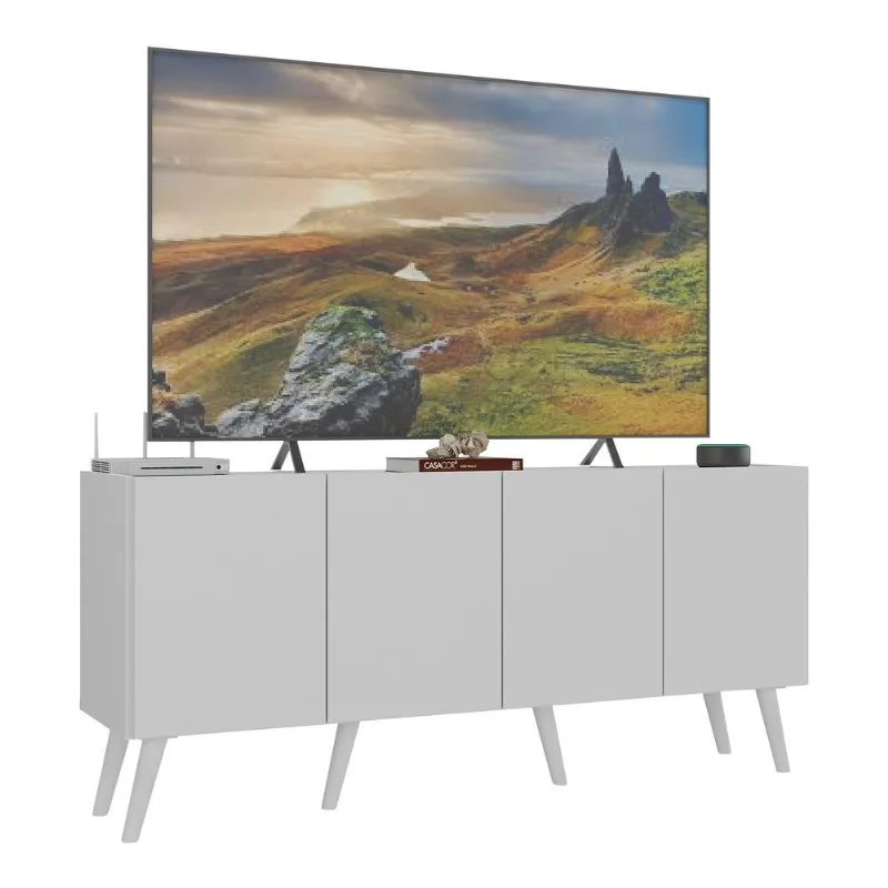 Rack Retrô para TV até 50 Polegadas com 4 Portas Multimóveis MP1071