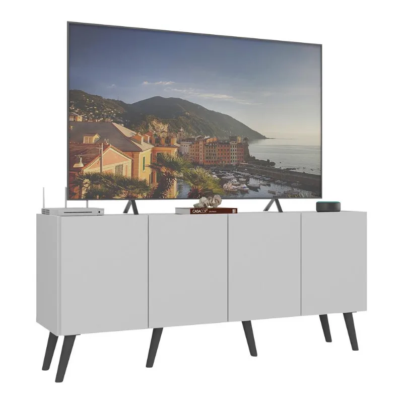 Rack Retrô para TV até 50 Polegadas com 4 Portas Multimóveis MP1071