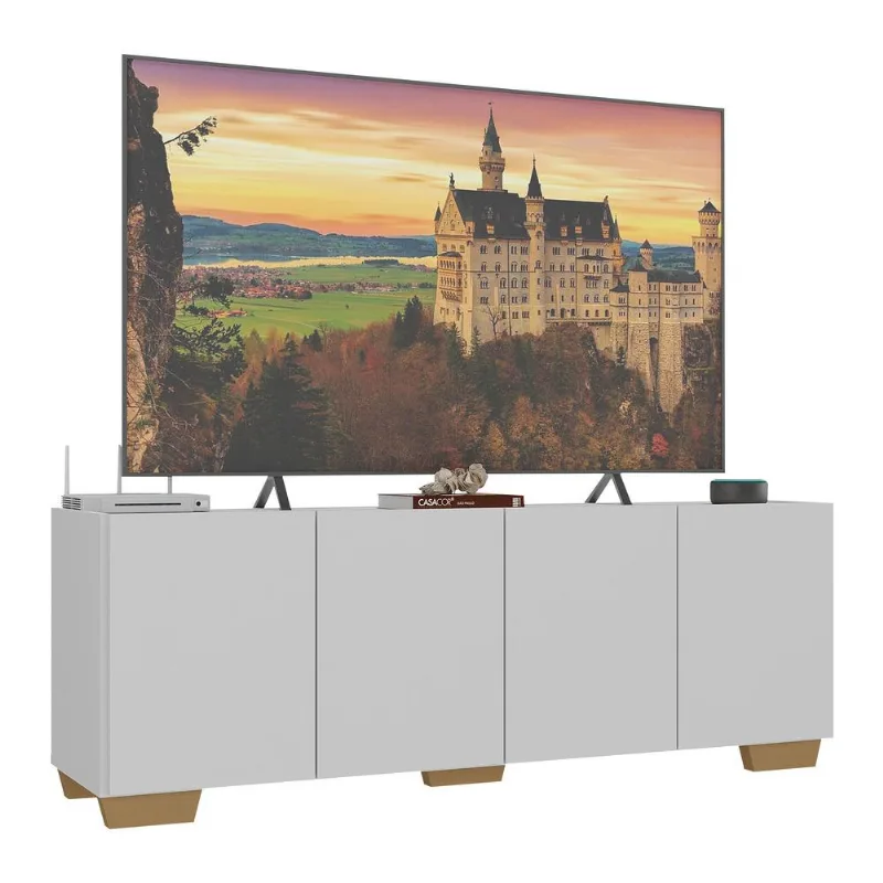 Rack para TV até 50 Polegadas com 4 Portas Multimóveis MP1072 - Multimóveis