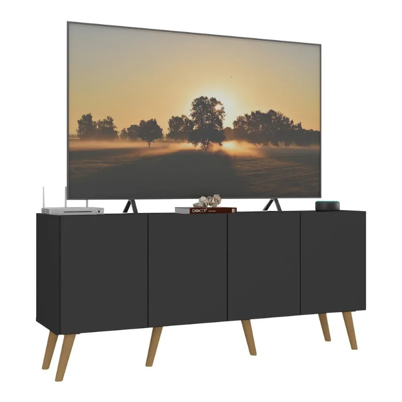 Rack Retrô para TV até 50 Polegadas com 4 Portas Multimóveis MP1071