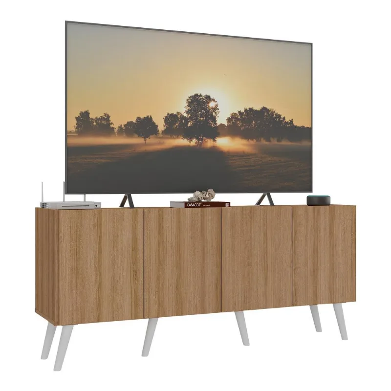 Rack Retrô para TV até 50 Polegadas com 4 Portas Multimóveis MP1071