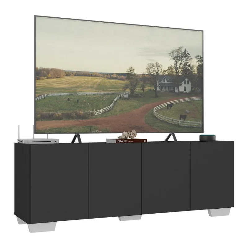 Rack para TV até 50 Polegadas com 4 Portas Multimóveis MP1072 - Multimóveis