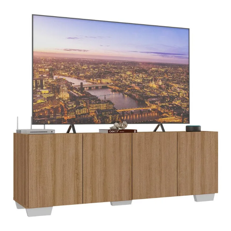 Rack para TV até 50 Polegadas com 4 Portas Multimóveis MP1072