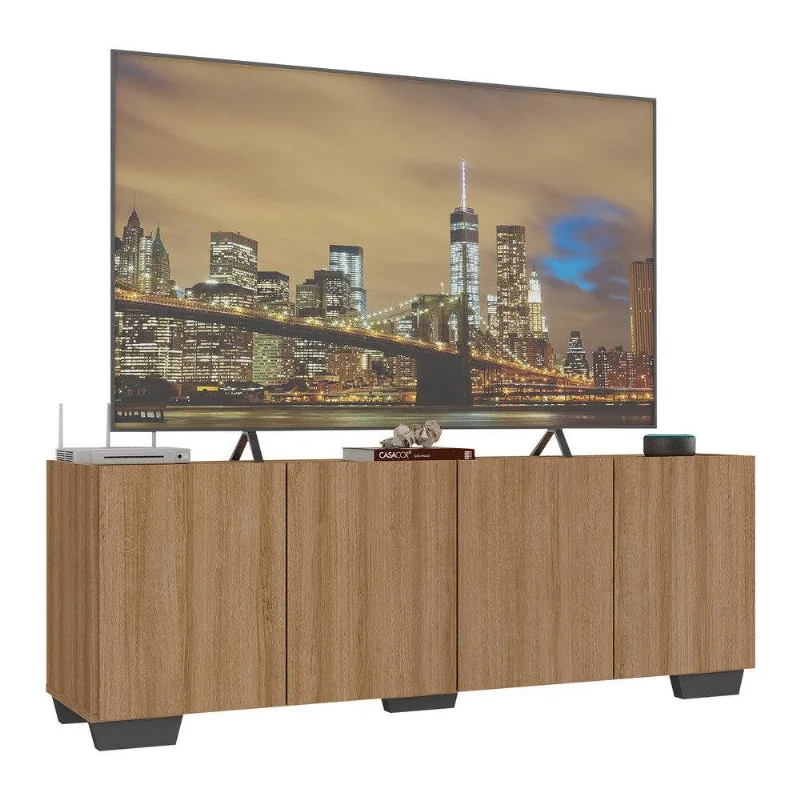 Rack para TV até 50 Polegadas com 4 Portas Multimóveis MP1072