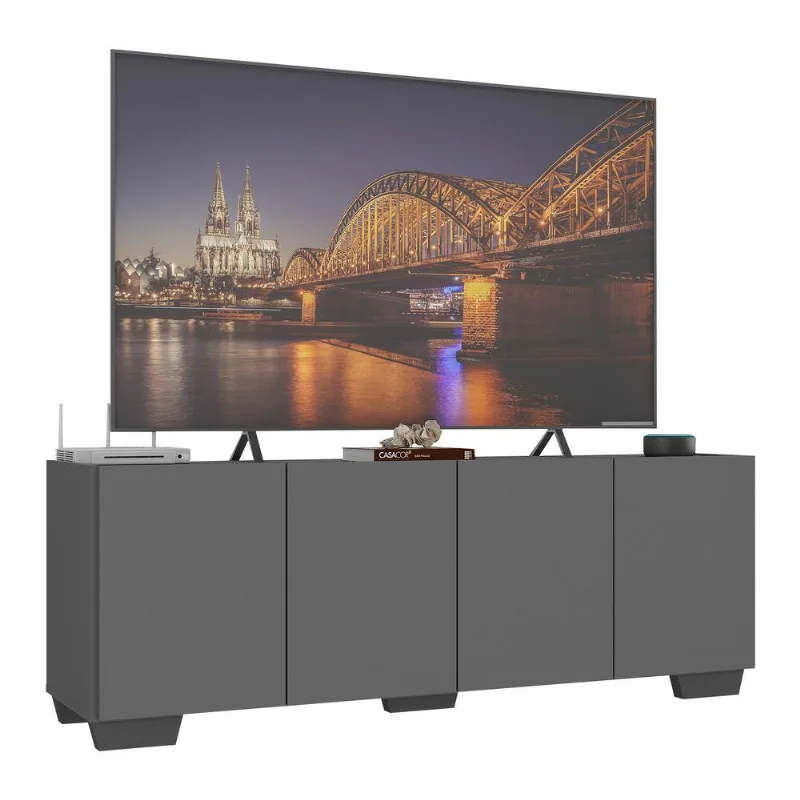 Rack para TV até 50 Polegadas com 4 Portas Multimóveis MP1072 - Multimóveis