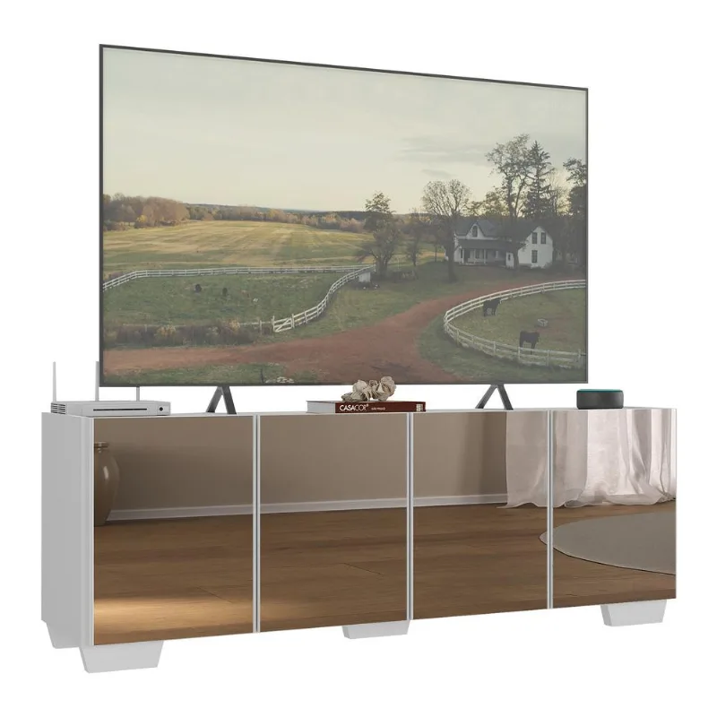Rack TV até 50 Polegadas com Espelhos 4 Portas Multimóveis MP1083 - Multimóveis