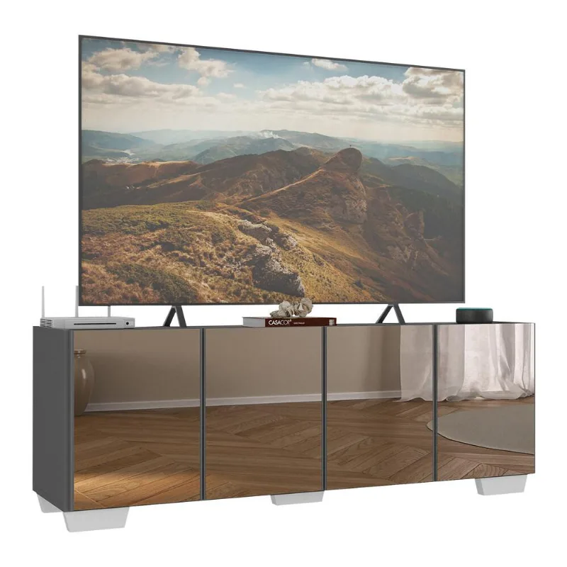 Rack TV até 50 Polegadas com Espelhos 4 Portas Multimóveis MP1083 - Multimóveis
