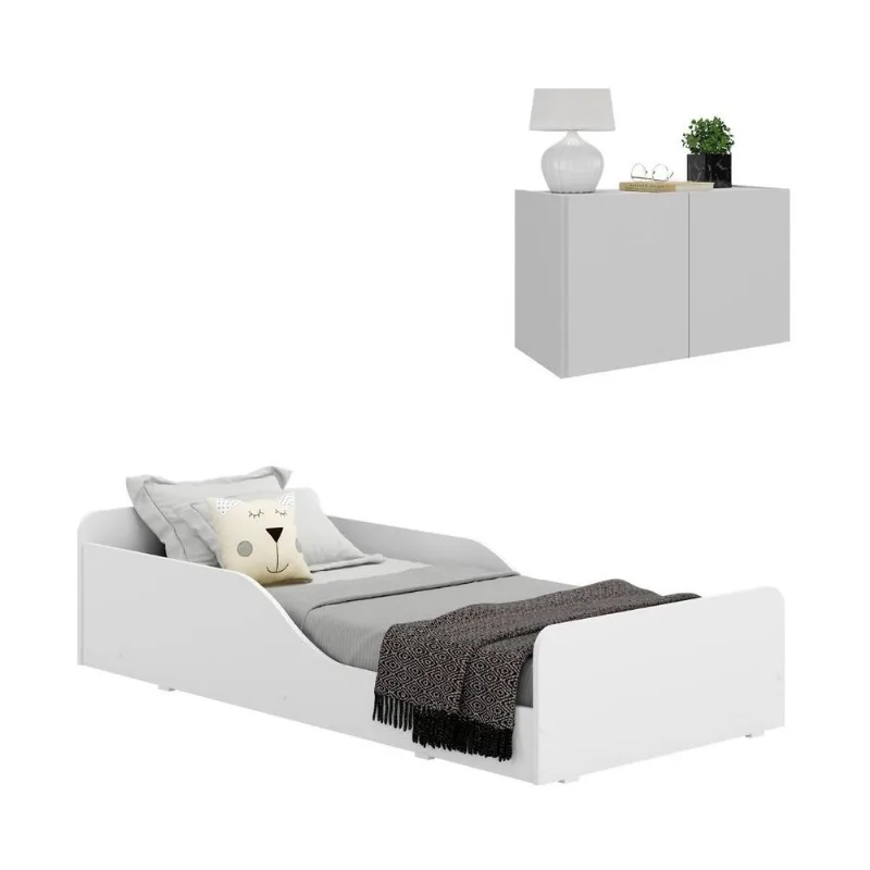 Minicama Montessoriana para Colchão 70 x 150cm com Mesa de Cabeceira Multimóveis MP4172 - Multimóveis