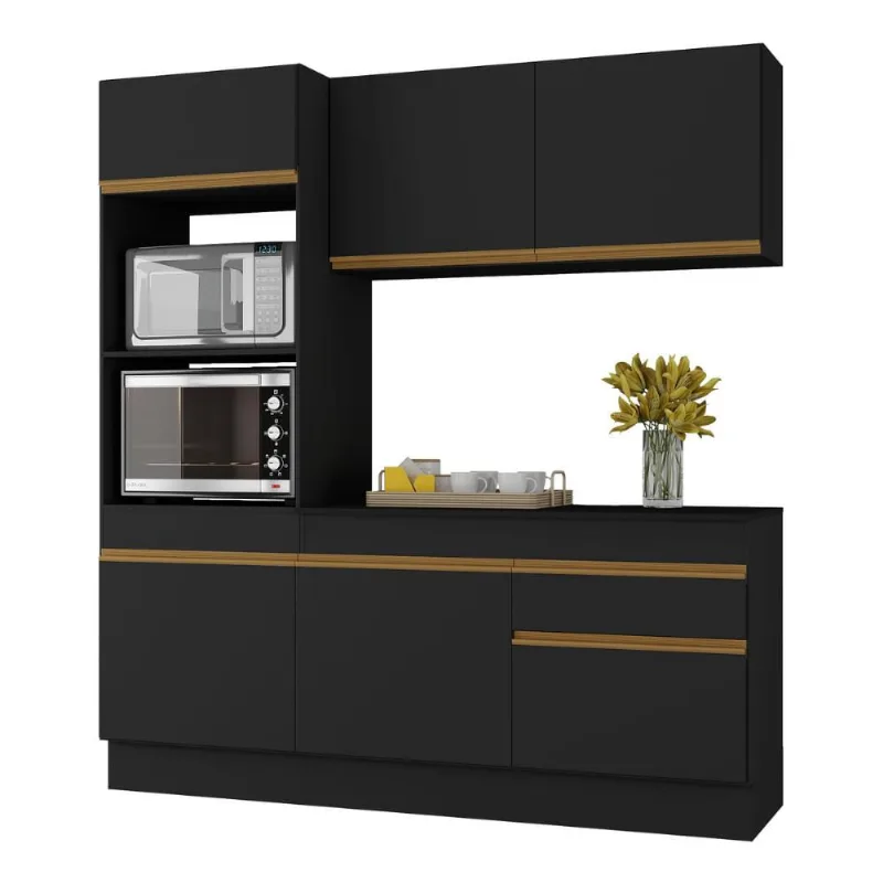 Armário de Cozinha Compacta 3 peças com Rodapé MP2177 Made Multimóveis