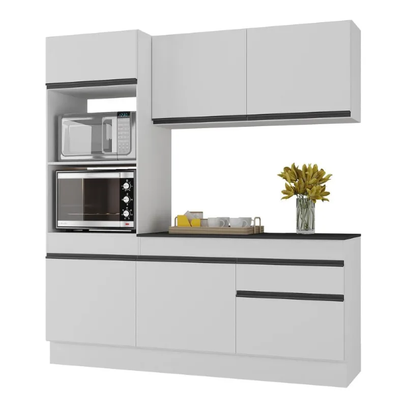 Armário de Cozinha Compacta 3 peças com Rodapé MP2177 Made Multimóveis