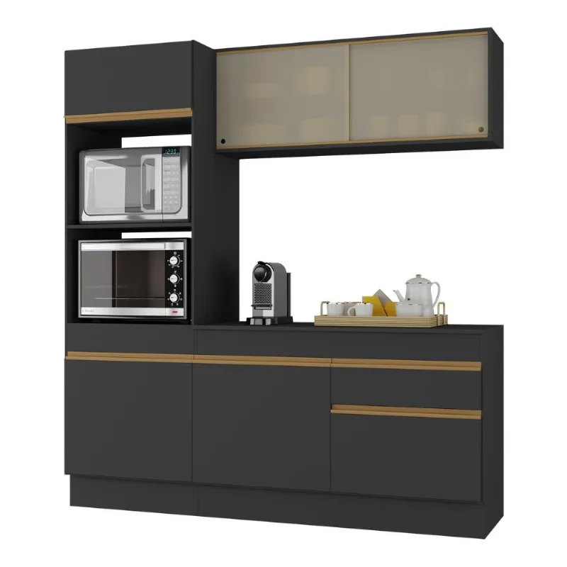 Armário de Cozinha Compacta 3 peças com Rodapé MP2178 Made Multimóveis - Multimóveis