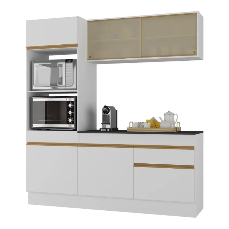 Armário Cozinha Compacta 3 Peças Com Rodapé Mp2178 Made - Multimóveis