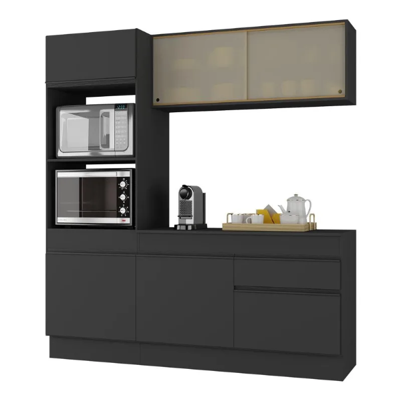 Armário de Cozinha Compacta 3 peças com Rodapé MP2178 Made Multimóveis - Multimóveis