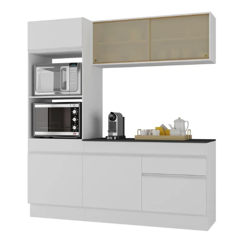 Armário de Cozinha Compacta 3 peças com Rodapé MP2178 Made Multimóveis - Multimóveis